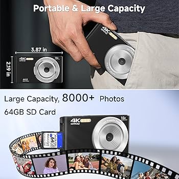 Amazon.co.jp: デジタルカメラ、FHD 1080P 44MPデジタルカメラ